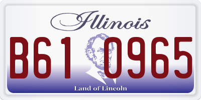 IL license plate B610965