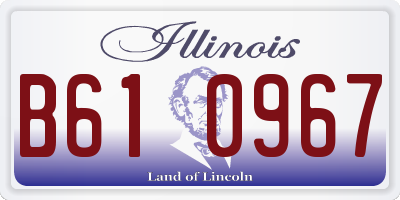 IL license plate B610967