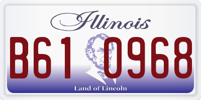 IL license plate B610968