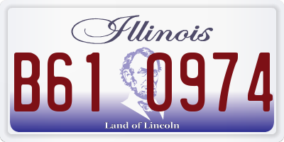 IL license plate B610974