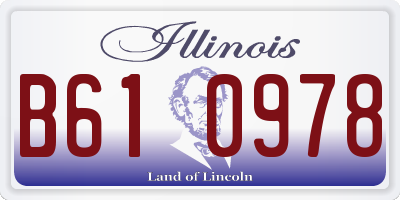 IL license plate B610978