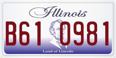 IL license plate B610981