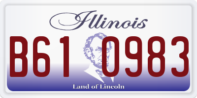 IL license plate B610983
