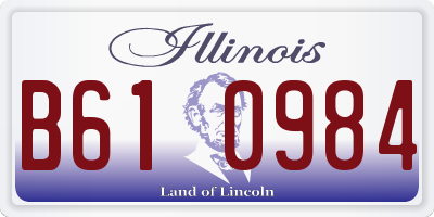IL license plate B610984