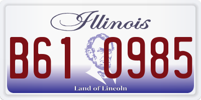 IL license plate B610985
