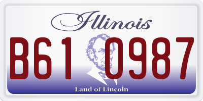 IL license plate B610987