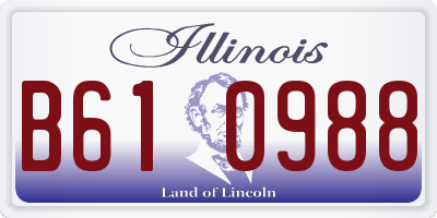 IL license plate B610988