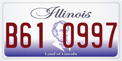 IL license plate B610997