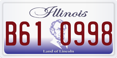 IL license plate B610998