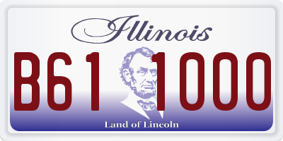IL license plate B611000