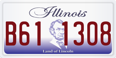 IL license plate B611308