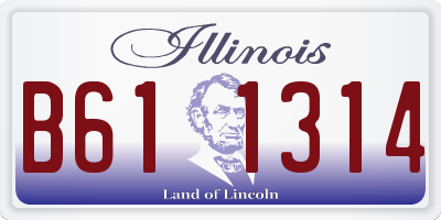 IL license plate B611314