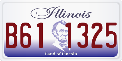 IL license plate B611325