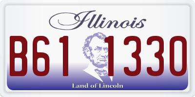 IL license plate B611330