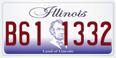 IL license plate B611332