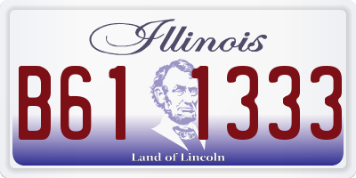 IL license plate B611333