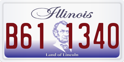 IL license plate B611340