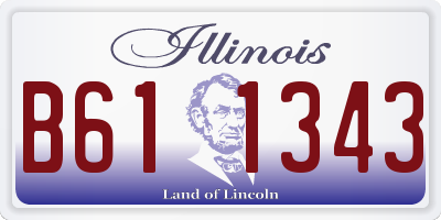 IL license plate B611343