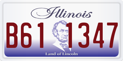 IL license plate B611347