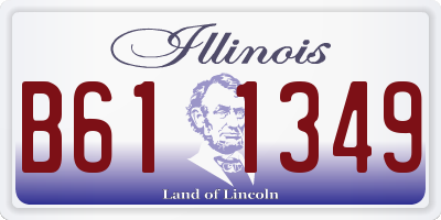 IL license plate B611349