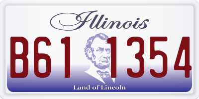 IL license plate B611354