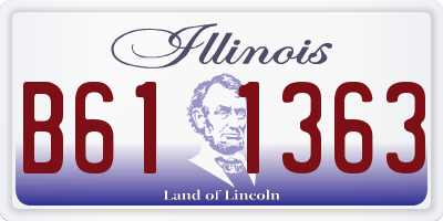 IL license plate B611363
