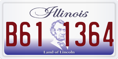 IL license plate B611364