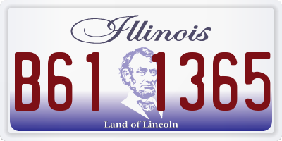IL license plate B611365