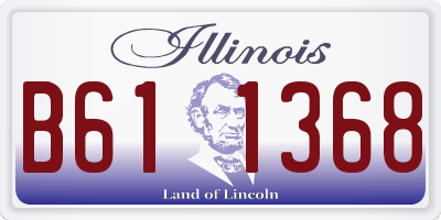 IL license plate B611368