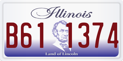 IL license plate B611374