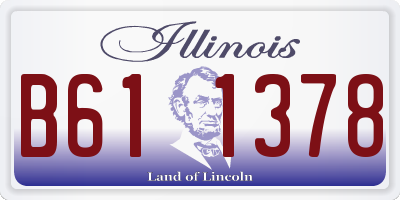 IL license plate B611378