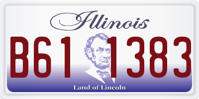 IL license plate B611383