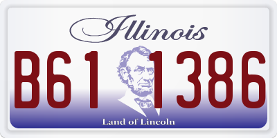 IL license plate B611386