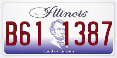 IL license plate B611387