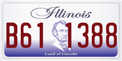 IL license plate B611388