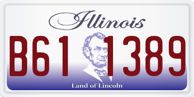 IL license plate B611389