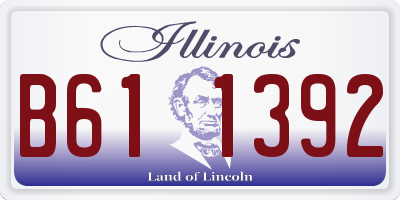 IL license plate B611392