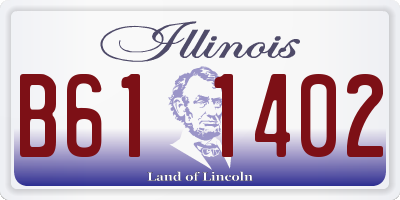 IL license plate B611402