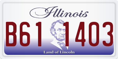 IL license plate B611403