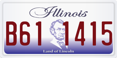 IL license plate B611415