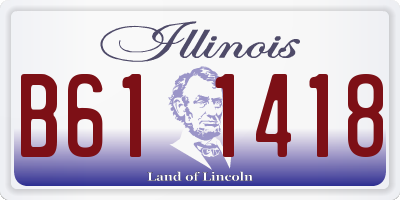 IL license plate B611418