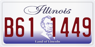 IL license plate B611449