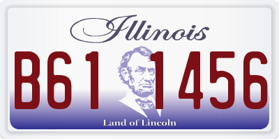 IL license plate B611456