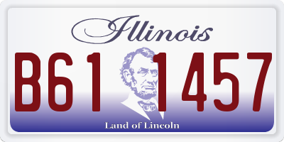 IL license plate B611457
