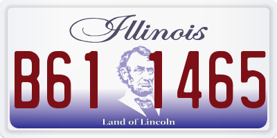 IL license plate B611465