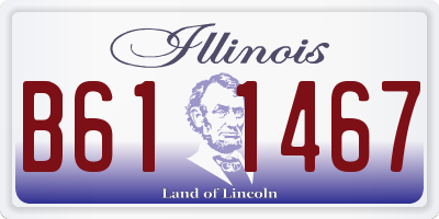 IL license plate B611467