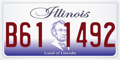 IL license plate B611492