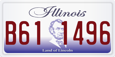 IL license plate B611496