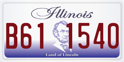 IL license plate B611540