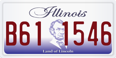 IL license plate B611546